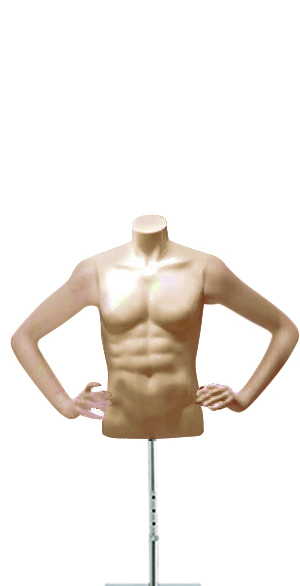 Манекен Торс мужской телесного цвета CLTSM-B-CCM