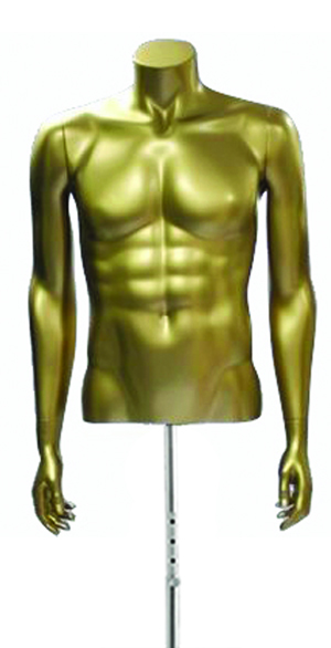 Манекен Торс мужской матовое золото CLTSM-A-957