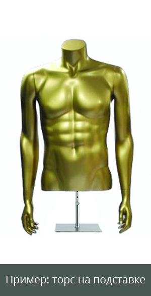 Манекен Торс мужской матовое золото CLTSM-A-957