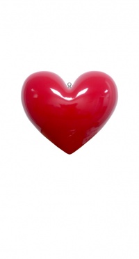 Декор сердце для витрины Heart-27 cm-red glossy рис. 1