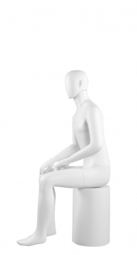Манекен мужской сидячий (подиум в комплекте) FSM-04-ALAN-matt 9010 рис. 1