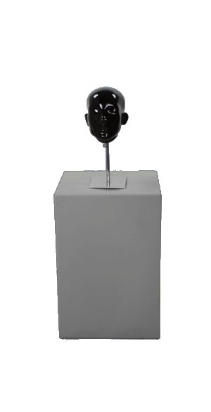 Голова Female Head 3 black glossy