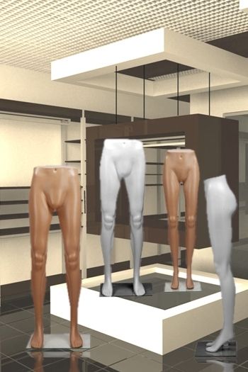 Коллекция ног для демонстрации брюк