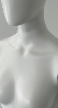 Манекен женский FSF-05-OVAL-Matt 9010 Ral рис. 1