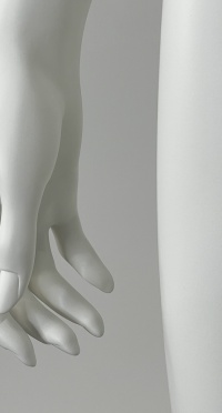 Манекен женский FSF-05-OVAL-Matt 9010 Ral рис. 1