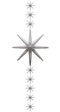 Серебряные звезды 82- 002 /  КОМПЛЕКТ 1 шт. Ø 95 х 20 см; 8 шт. Ø 20 х 6 см рис. 1