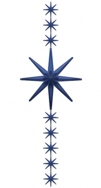 Синие звезды 82- 005 / КОМПЛЕКТ 1 шт. Ø 95 х 20 см; 8 шт. Ø 20 х 6 см рис. 1