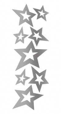 КОМПЛЕКТ ИЗ 8 ЗВЕЗД АРТ. 606 002 / РАЗМЕР: 1- 30Х30; 1- 25Х25; 3- 20Х20; 3- 15Х15 рис. 1