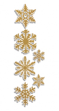 СНЕЖИНКИ КОМПЛЕКТ ИЗ 6 ШТ АРТ. 605 001  / РАЗМЕР: 4 - ø 40; 2- ø 20 рис. 1