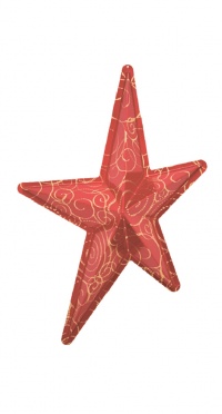 Комплект красных звезд 2 шт 74-333 / 1 звезда - 60х40х20 см; 2 звезда - 55х35х15 см рис. 1