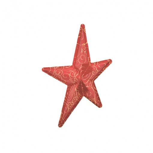 Комплект красных звезд 2 шт 74-333 / 1 звезда - 60х40х20 см; 2 звезда - 55х35х15 см рис. 1