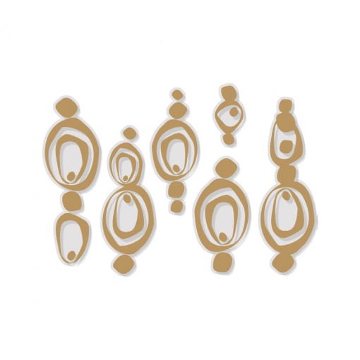 КОМПЛЕКТ ИЗ 6 ПОДВЕСОК АРТ. 604 001/ РАЗМЕР: 2- 40Х14; 1- 35Х15; 1- 30Х11; 1- 28Х14; 1- 16Х8 рис. 1