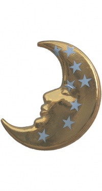 025/201 GOLD MOON WITH SILVER LITTLE STARS 80 x 60 cm рис. 1