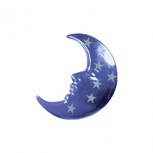 025/205 BLUE MOON WITH SILVER LITTLE STARS 80 x 60 cm рис. 1