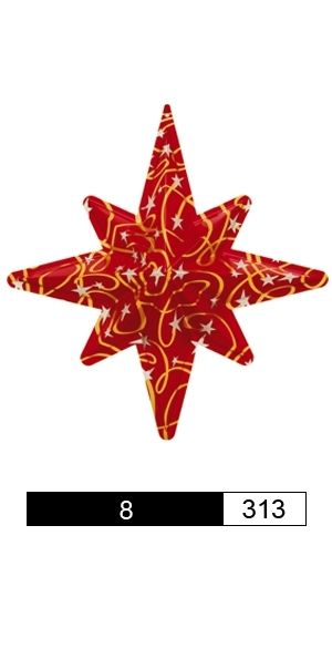 Красная рождественская звезда на елку.