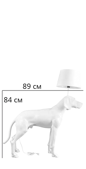 манекен собаки в полный рост с лампой