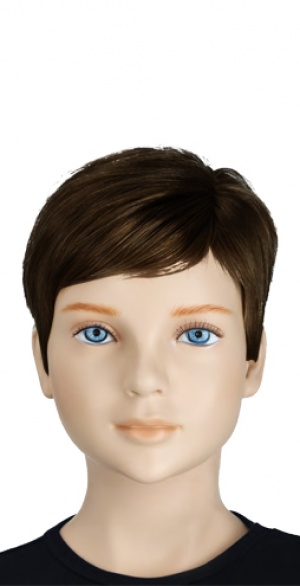 Парик для мальчика 4 года agkb-02-wig-4374 dark brown рис. 1