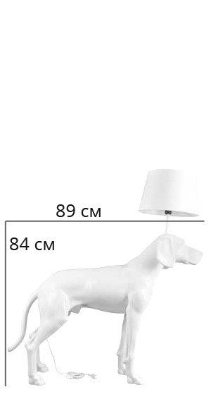 собака с лампой - в полный рост standing-dog-9010S-lamp рис. 1