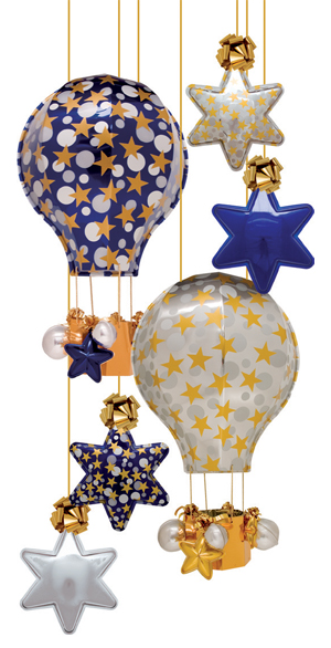 Воздушные шары и звезды арт.х41