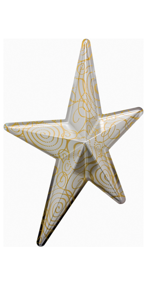 Комплект из 2х звезд - декор 74-332 / 1 звезда - 60х40х20 см; 1 звезда - 55х35х15 см