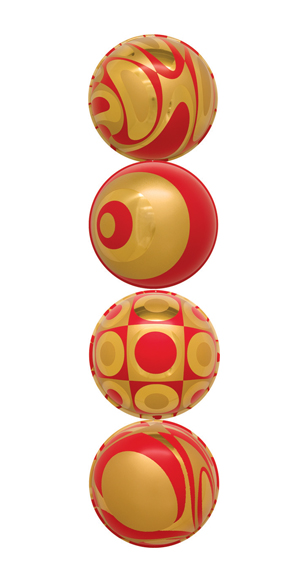Декоративные шары  комплект 3K4-500R / Ø 40 см