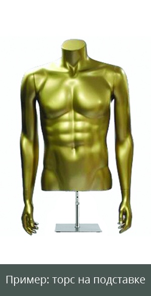 Торс мужской матовое золото CLTSM-A-957 рис. 2