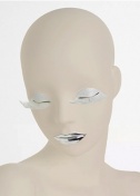 Gigi 421 съёмный макияж Глаза-Белый блеск Губы-Зеркальный хром