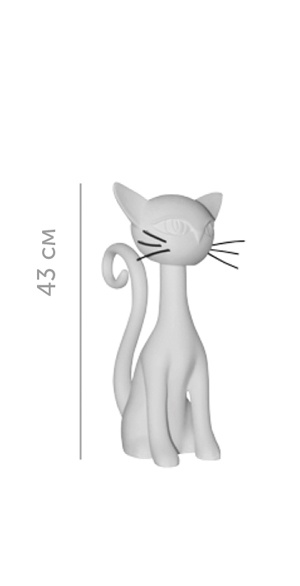 Кошка Jerry 43 см белая JERRY-9010 рис. 1