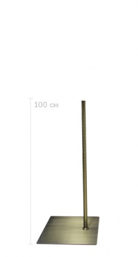 Подставка для торса 1000 мм Латунь SQUARE-L-OFF CENTRE-brushed antigue brass рис. 1