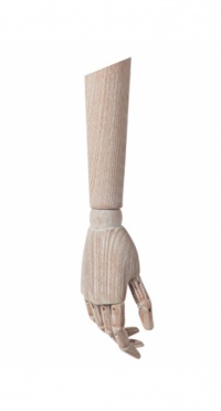 Пара деревянных рук WOODEN-ARM-M-WD-DISTRESSED-WHITE-L рис. 1