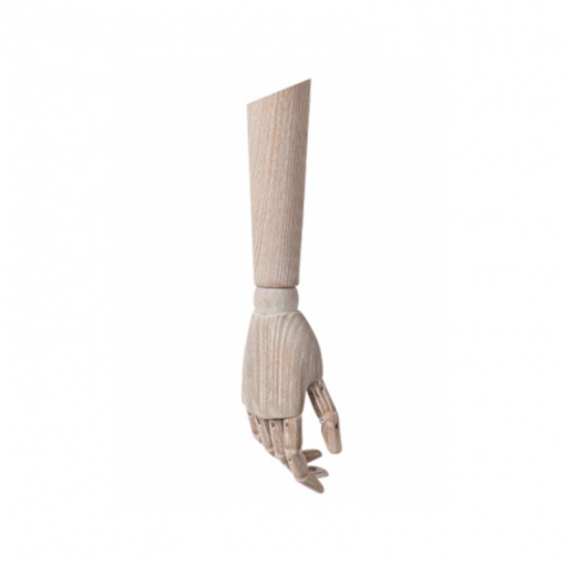 Пара деревянных рук WOODEN-ARM-M-WD-DISTRESSED-WHITE-L рис. 1