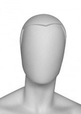 Head male белый матовый