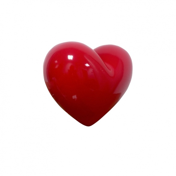 Декор сердце красное большое Heart-37 cm-red glossy рис. 2