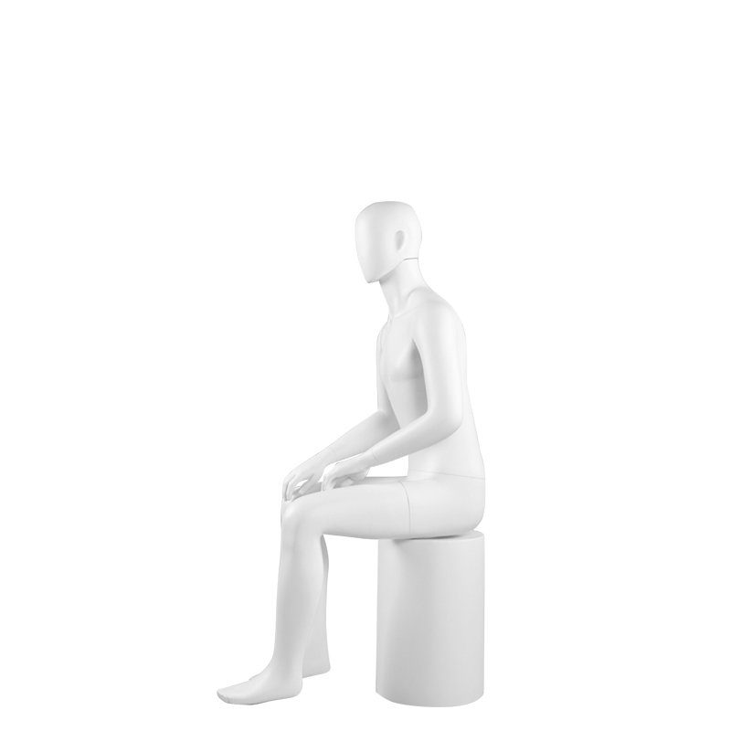 Манекен мужской сидячий (подиум в комплекте) FSM-04-ALAN-matt 9010