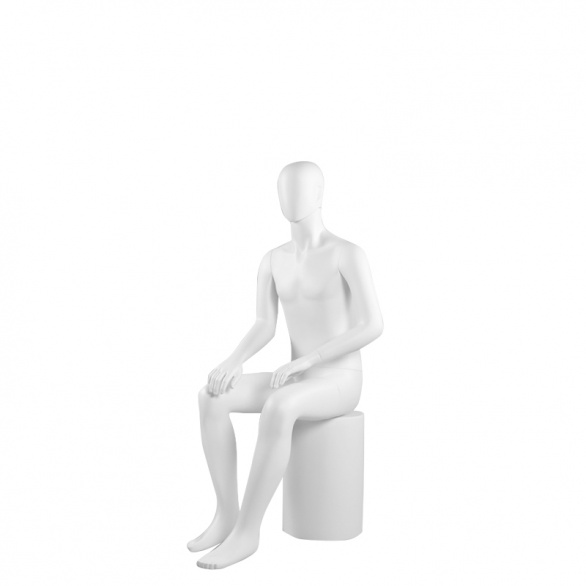 Манекен мужской сидячий (подиум в комплекте) FSM-04-ALAN-matt 9010 рис. 2