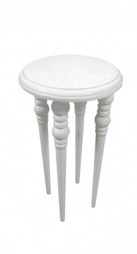 Манекен Круглый стол в белом цвете / высота 65 см Tab-2-white glossy рис. 1