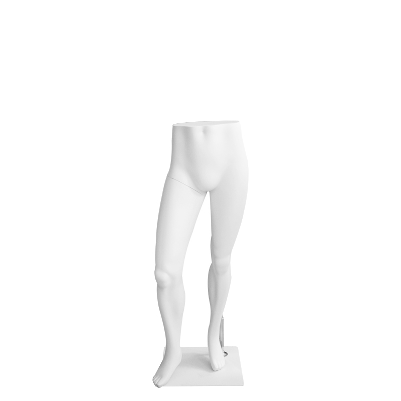 Манекен Ноги мужские на металлической подставке Male legs-matt 9010 Ral with square metal base