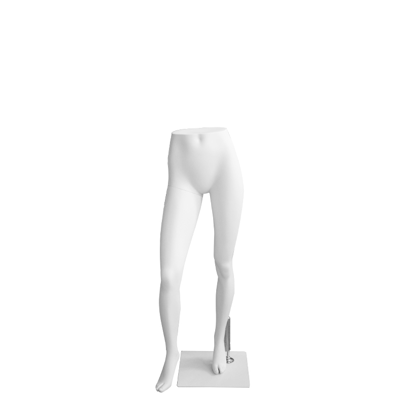 Манекен Ноги женские на металлической подставке Female legs-1-matt 9010 Ral with square metal base