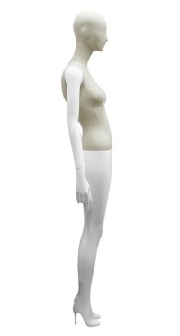 Манекен женский на металлической подставке MILA-1 (WITH STRAIGHT ARMS) ERIN-D015/9010 no grain рис. 1