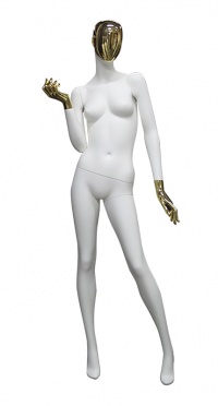 Манекен женский белый с золотом icf-08-hhf-hf рис. 1
