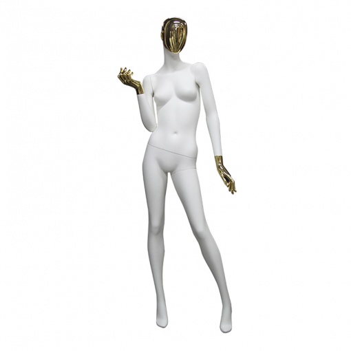 Манекен женский белый с золотом icf-08-hhf-hf рис. 1