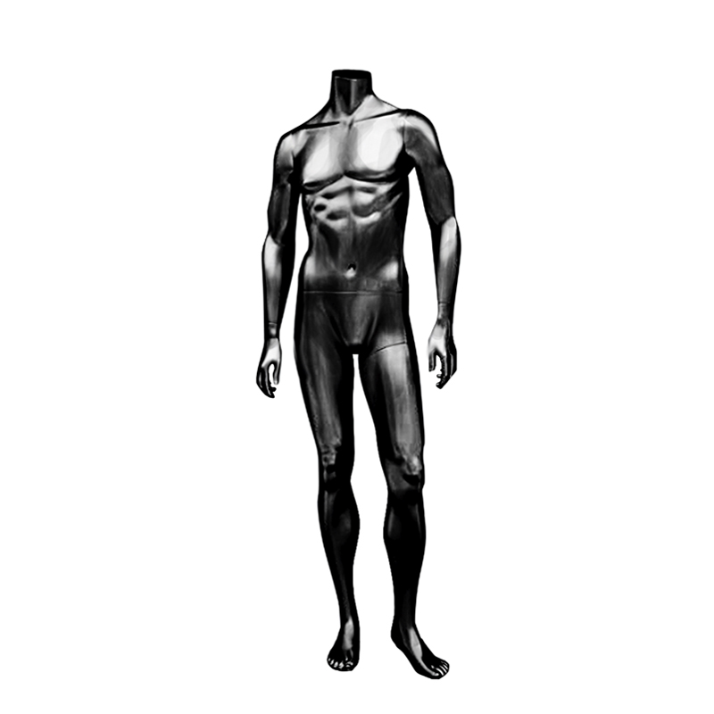 Манекен мужской без головы цвет черный глянец HLJON-3/9005S