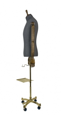 торс мужской с подставкой для обуви и держателем брюк HLVINM-N21-WA with metal base gold рис. 1