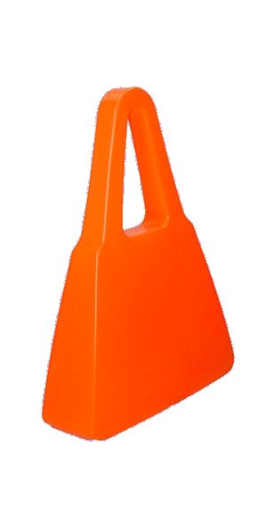 сумка пластик оранжевая/РАЗМЕРЫ: 75*19 см