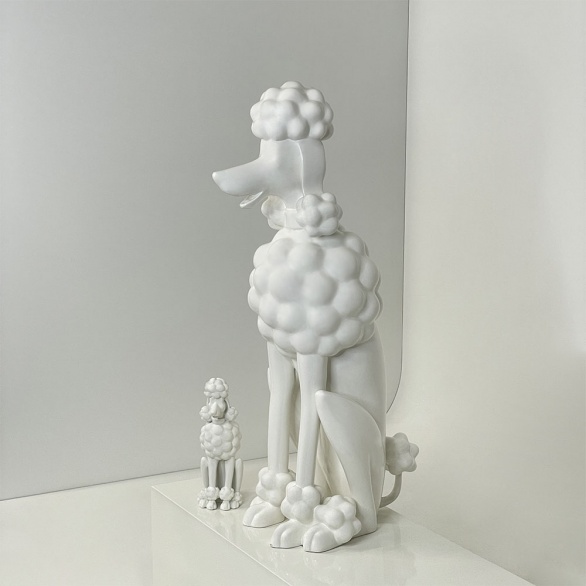 Манекен Poodle small белый матовый рис. 3