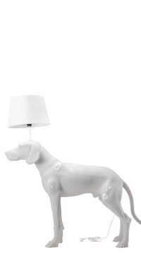 Манекен собака с лампой - в полный рост standing-dog-9010S-lamp рис. 1