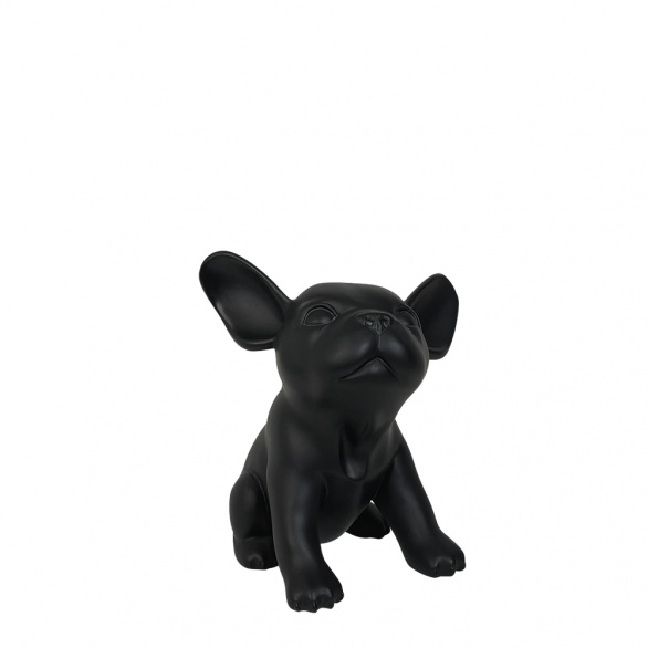 Бульдог щенок черный 28 см BULL-PUP-DOG-SITTER-9005 рис. 1