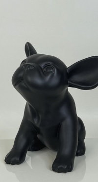 Бульдог щенок черный 28 см BULL-PUP-DOG-SITTER-9005 рис. 1