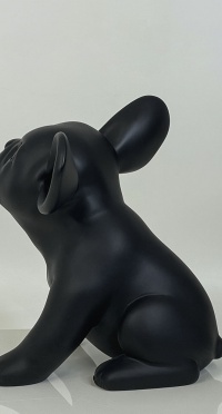 Бульдог щенок черный 28 см BULL-PUP-DOG-SITTER-9005 рис. 1
