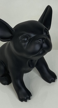 Бульдог щенок черный 28 см BULL-PUP-DOG-SITTER-9005 рис. 1